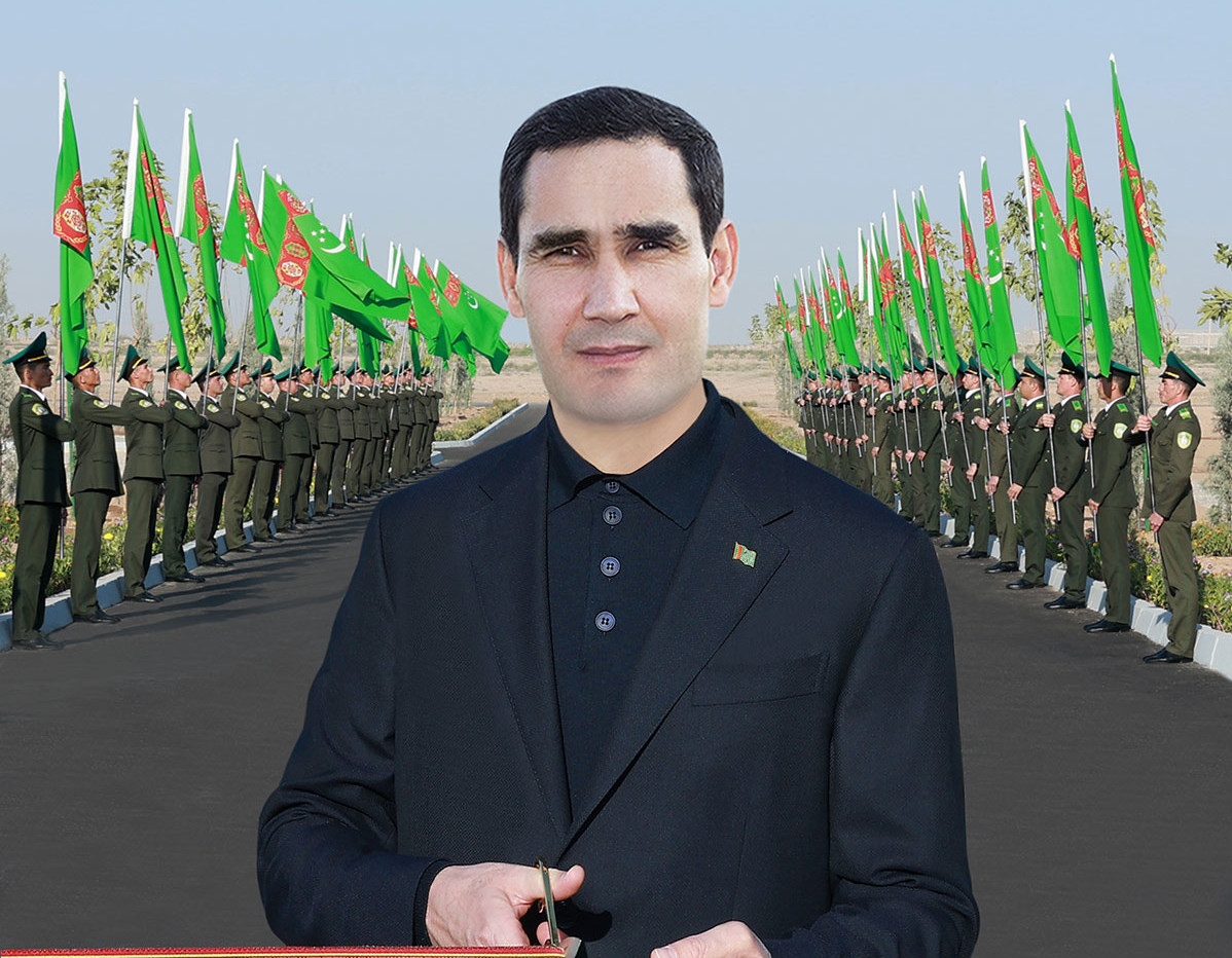 Hormatly Prezidentimiz Serdar Berdimuhamedow serhet birikmesiniň täze binalar toplumynyň açylyş dabarasyna gatnaşdy